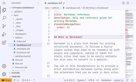 Using the Gitlab Web IDE